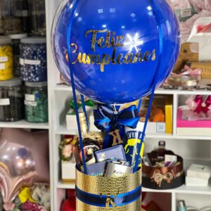 Caja Cilíndrica con Globos y Burbujas